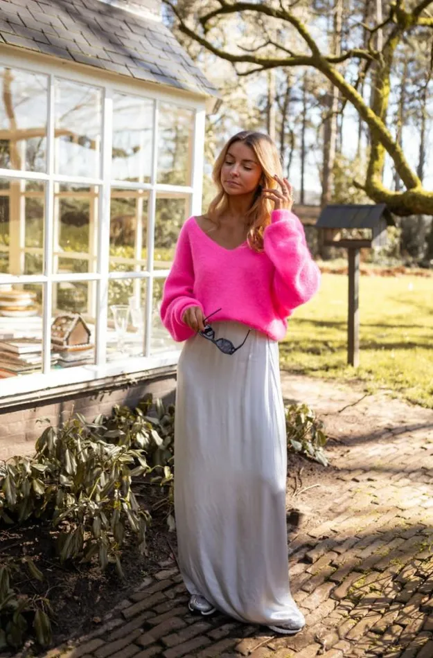 Easy Clothes Pink Laria Sweater Women039s Clothing Sweaters