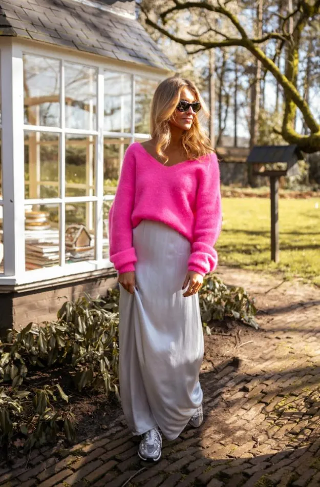 Easy Clothes Pink Laria Sweater Women039s Clothing Sweaters