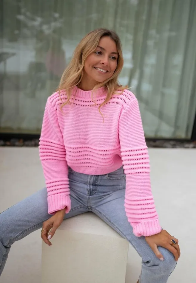 Easy Clothes Pink Miley Sweater Pink Women039s Clothing Sweaters