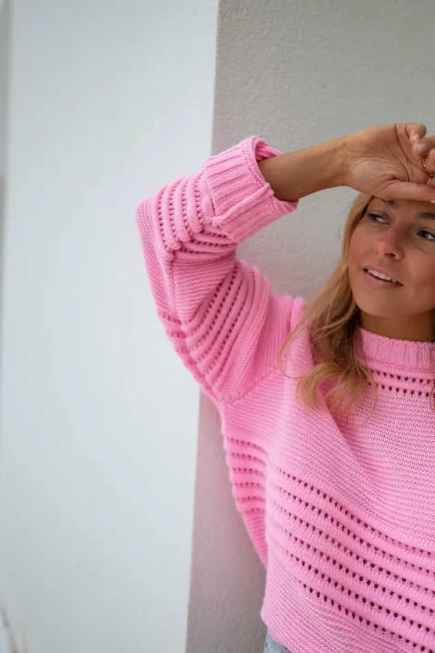 Easy Clothes Pink Miley Sweater Pink Women039s Clothing Sweaters