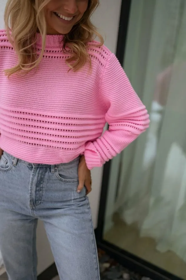 Easy Clothes Pink Miley Sweater Pink Women039s Clothing Sweaters