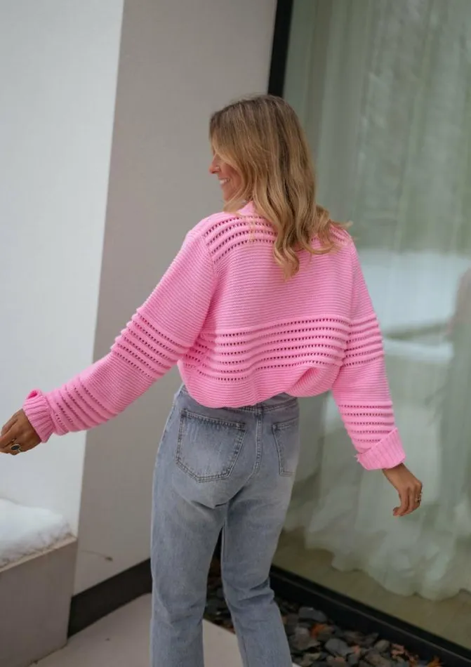 Easy Clothes Pink Miley Sweater Pink Women039s Clothing Sweaters