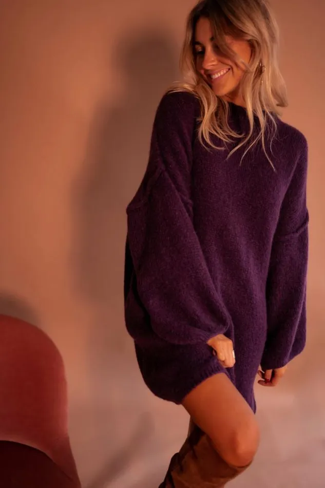 Easy Clothes Plum Elyas Sweater Dress Women039s Clothing Dresses