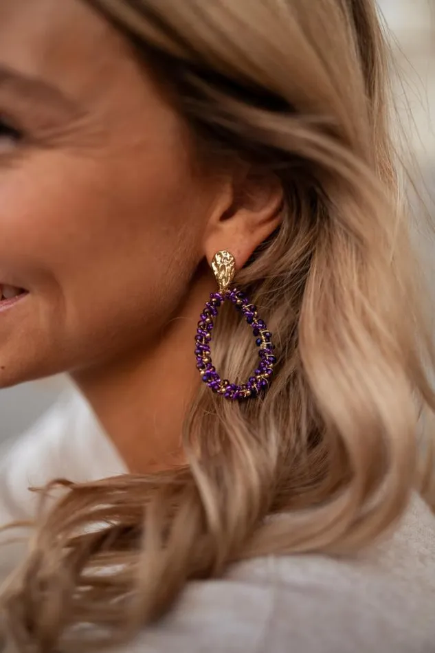 Easy Clothes Purple Moreno Earrings Jewelry and Accessories Earrings