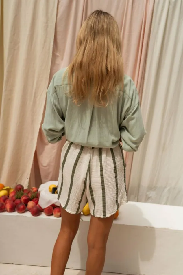 Easy Clothes Sea Green Linen Blanca Shirt Sea Green Women039s Clothing Shirts