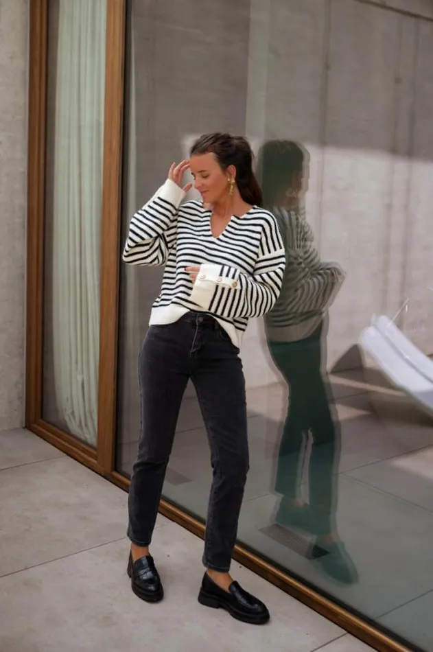 Easy Clothes Striped Mathilde Sweater Women039s Clothing Sweaters