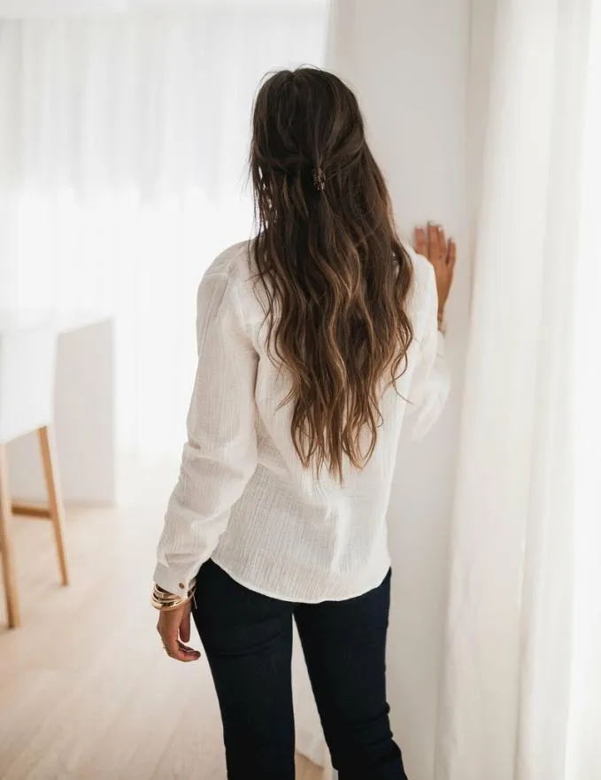 Easy Clothes White Lutece Blouse Women039s Clothing Blouses