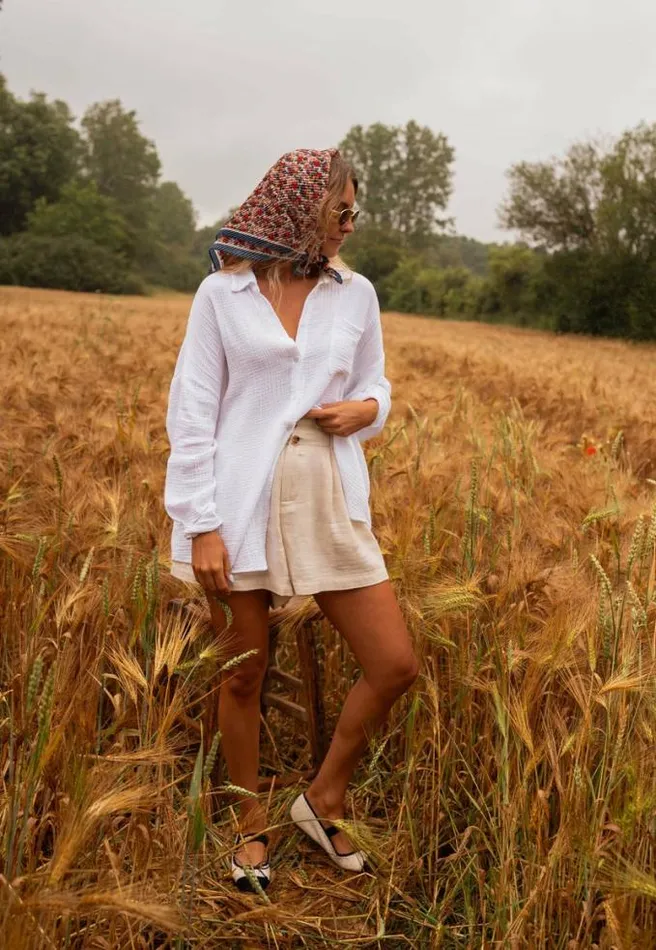 Easy Clothes White Sevan Shirt Women039s Clothing Shirts