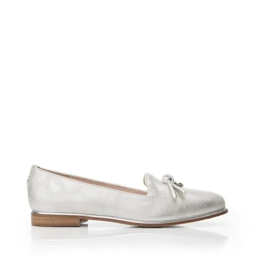 Ebrielle Silver Porvair Women Moda In Pelle Casual Shoes And Trainers