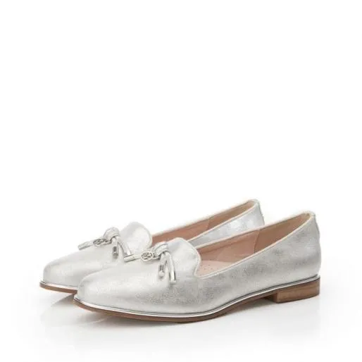 Ebrielle Silver Porvair Women Moda In Pelle Casual Shoes And Trainers