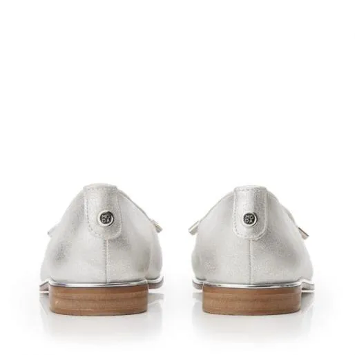 Ebrielle Silver Porvair Women Moda In Pelle Casual Shoes And Trainers