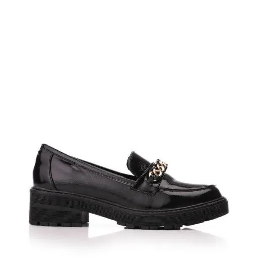 Eladina Black Patent Women Moda In Pelle Brogues And Loafers