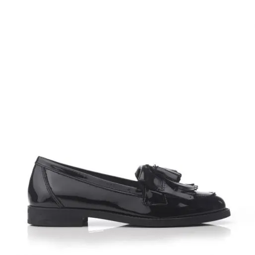 Elliy Black Patent Leather Women Moda In Pelle Brogues And Loafers