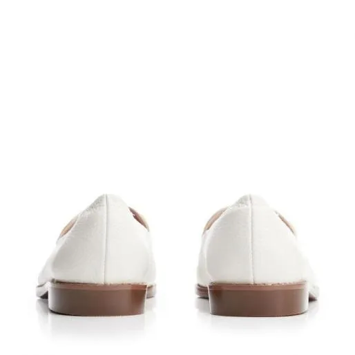Emmarose W Off White Leather Women Moda In Pelle Brogues And Loafers