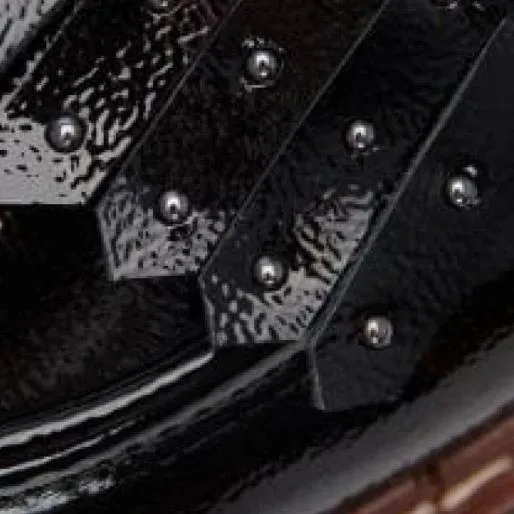 Evelina Black Patent Leather Women Moda In Pelle Brogues And Loafers