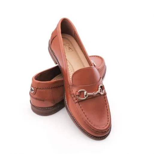 Fabina Tan Leather Women Moda In Pelle Brogues And Loafers