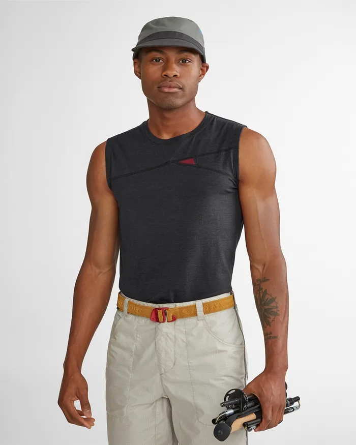 Fafne Activity Base Layer Tank Top Dark Deep Sea Men Klttermusen Base Layers