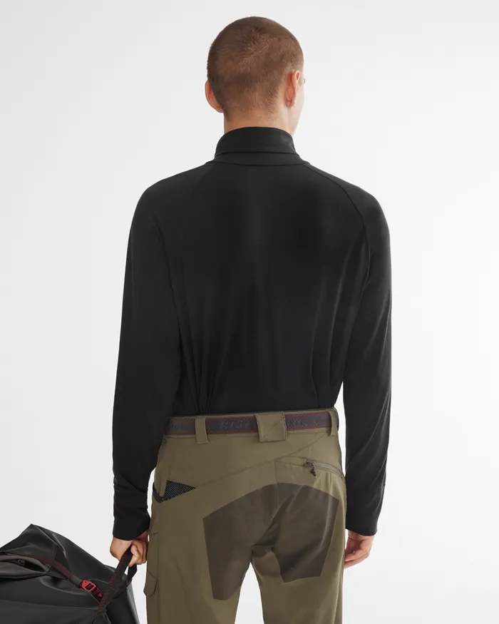 Fafne Activity Baselayer Turtleneck Dark Deep Sea Men Klttermusen Base Layers