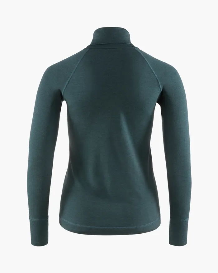 Fafne Activity Baselayer Turtleneck Dark Deep Sea Women Klttermusen Base Layers