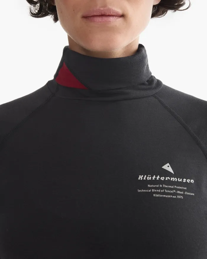 Fafne Activity Baselayer Turtleneck Grape Women Klttermusen Base Layers