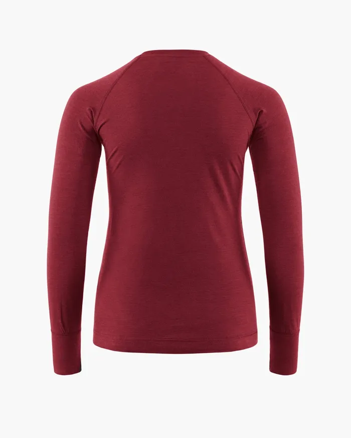 Fafne Baselayer Crewneck Dark Russet Women Klttermusen Base Layers