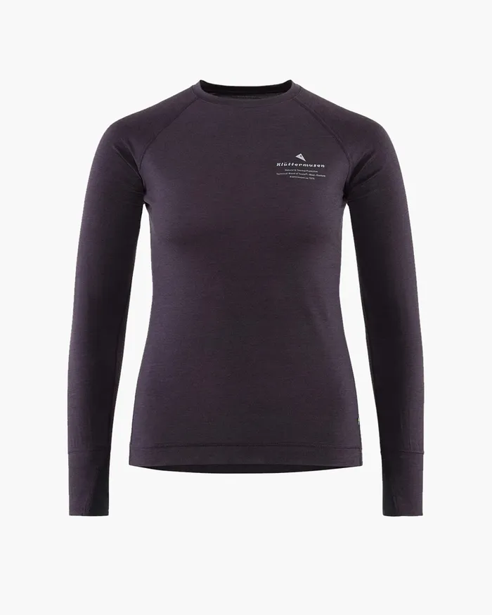 Fafne Baselayer Crewneck Grape Women Klttermusen Base Layers