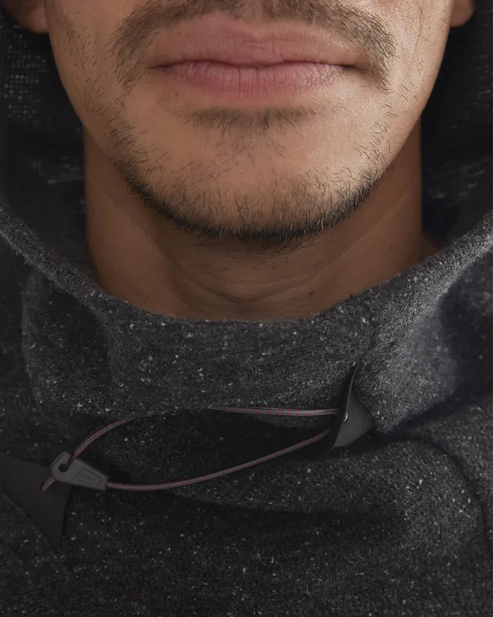 Falen Wooly Hooded Wool Sweatshirt Raven Men Klttermusen Fleeces and Sweaters