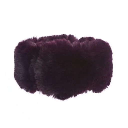Fifi Headband Purple Faux Fur Women Moda In Pelle Clothing