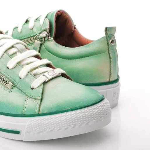Filicia Light Green Leather Women Moda In Pelle Casual Shoes And Trainers