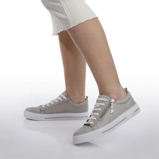 Filicia Light Grey Leather Women Moda In Pelle Casual Trainers Filicia Light Grey Leather Women Moda In Pelle Casual Trainers