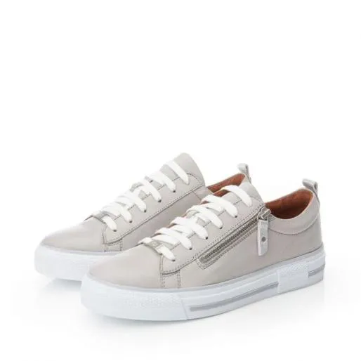 Filicia Light Grey Leather Women Moda In Pelle Casual Trainers Filicia Light Grey Leather Women Moda In Pelle Casual Trainers