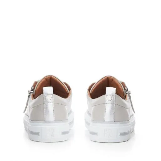 Filicia Light Grey Leather Women Moda In Pelle Casual Trainers Filicia Light Grey Leather Women Moda In Pelle Casual Trainers