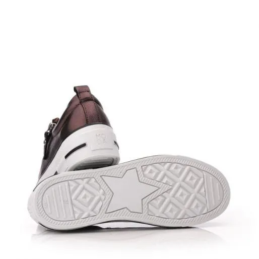 Filician Bronze Metallic Leather Women Moda In Pelle Casual Trainers Filician Bronze Metallic Leather Women Moda In Pelle Casual Trainers