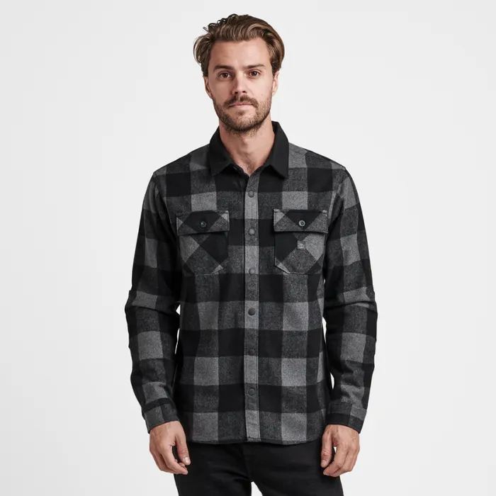 Flannels Men Roark Nordsman Long Sleeve Flannel Charcoal Plaid