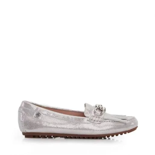 Francheska Rose Gold Leather Women Moda In Pelle Flat And Ballerina Shoes