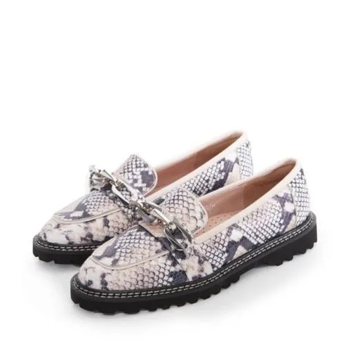 Furla Natural Snake Snake Print Leather Women Moda In Pelle Flat And Ballerina Shoes Furla Natural Snake Snake Print Leather Women Moda In Pelle Flat And Ballerina Shoes
