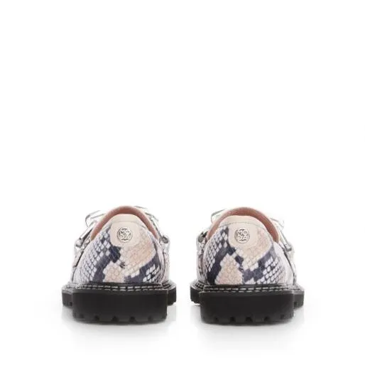 Furla Natural Snake Snake Print Leather Women Moda In Pelle Flat And Ballerina Shoes Furla Natural Snake Snake Print Leather Women Moda In Pelle Flat And Ballerina Shoes