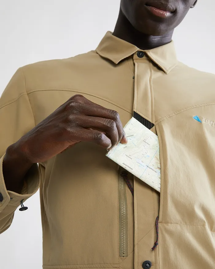 Garm Levitend Long Sleeve Shirt Khaki Men Klttermusen Shirts
