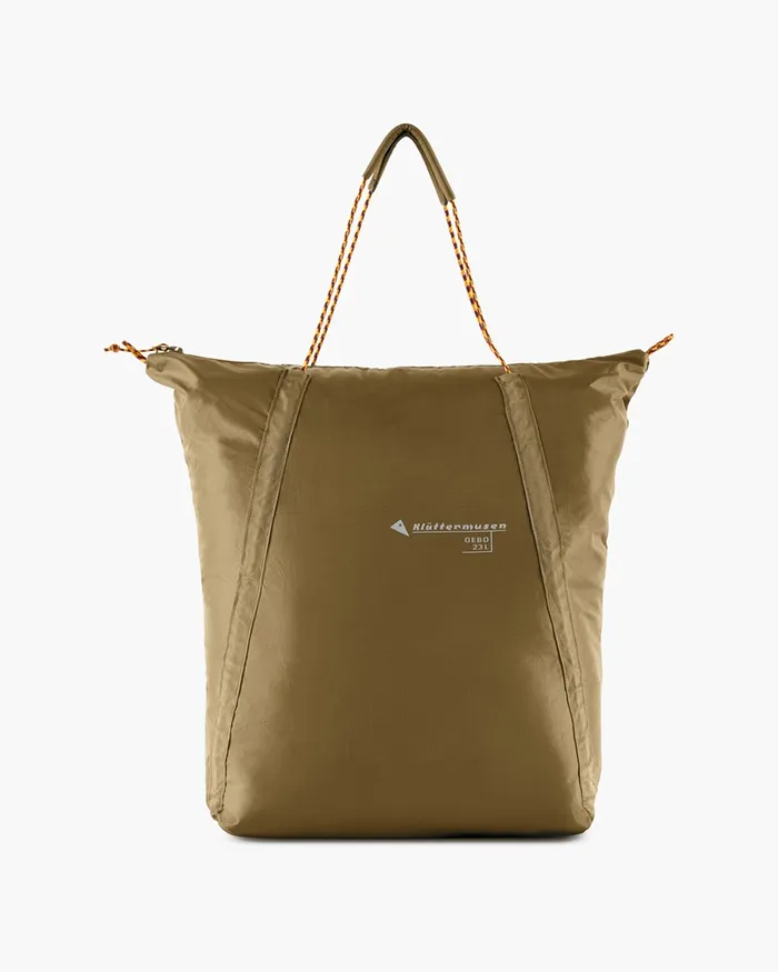 Gebo Lightweight Tote Bag 23L Olive MenWomen Klttermusen Tote Bags