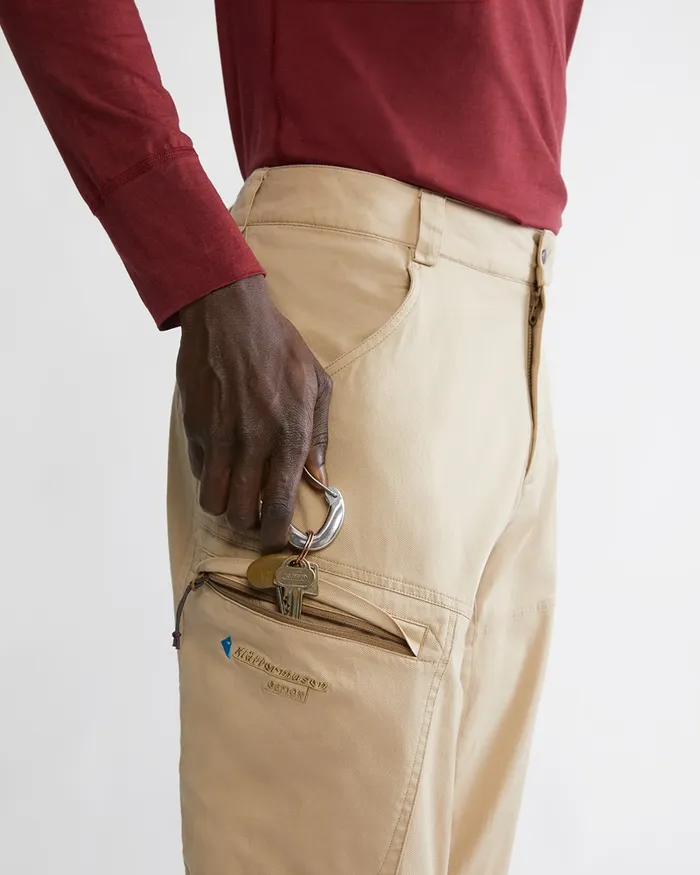 Gefjon 20 Flexible Cotton Pants 8211 Short Amber Gold Men Klttermusen Pants