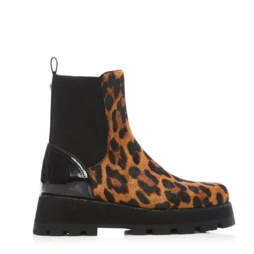Gerri Leopard Leopard Pony Women Moda In Pelle Ankle Boots Gerri Leopard Leopard Pony Women Moda In Pelle Ankle Boots