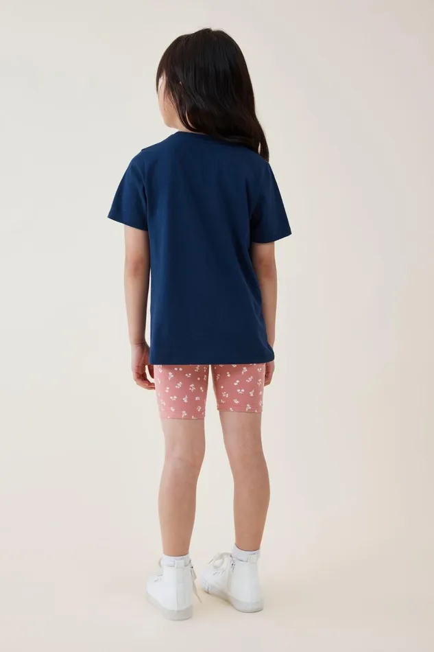 Girls 214 Activewear Cotton On Hailey Bike Short Clay Pigeonally Ditsy