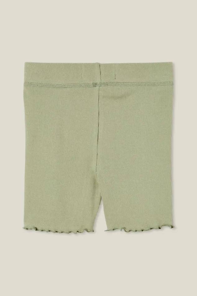 Girls 214 Activewear Cotton On Hailey Bike Short Deep Sage Rib