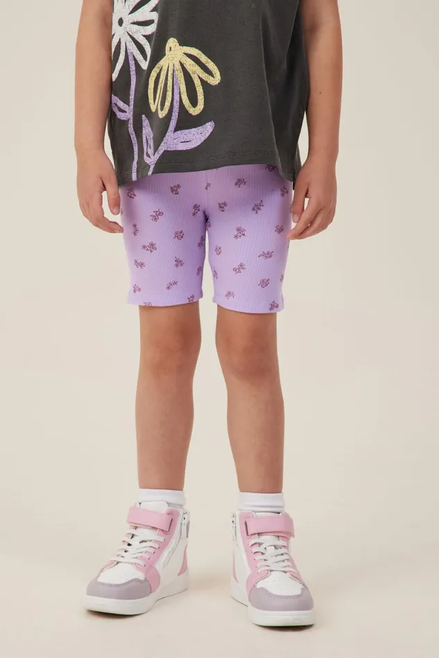 Girls 214 Activewear Cotton On Hailey Bike Short Lilac Dropbetsy Ditsy