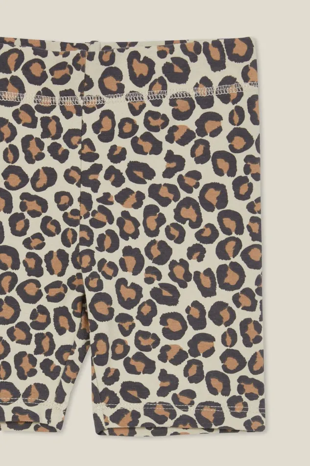 Girls 214 Activewear Cotton On Hailey Bike Short Rainy Dayleo Leopard