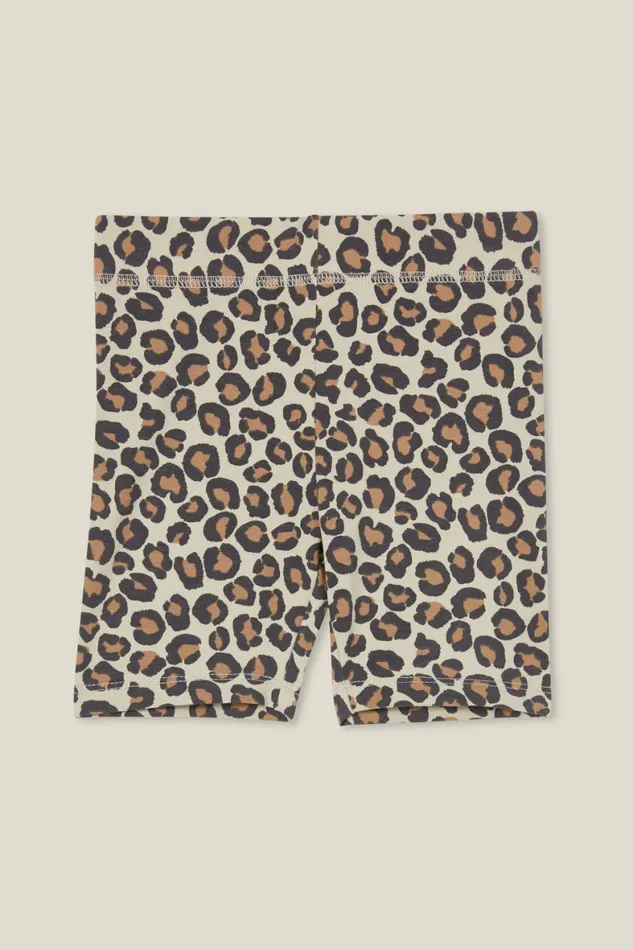 Girls 214 Activewear Cotton On Hailey Bike Short Rainy Dayleo Leopard
