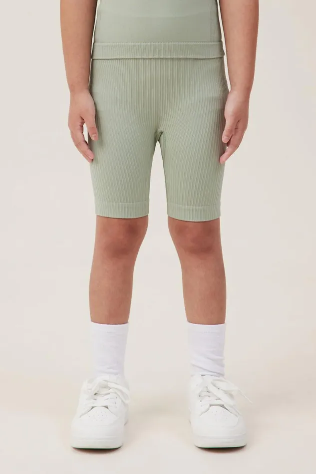 Girls 214 Activewear Cotton On Isla Seamfree Bike Short Deep Sage