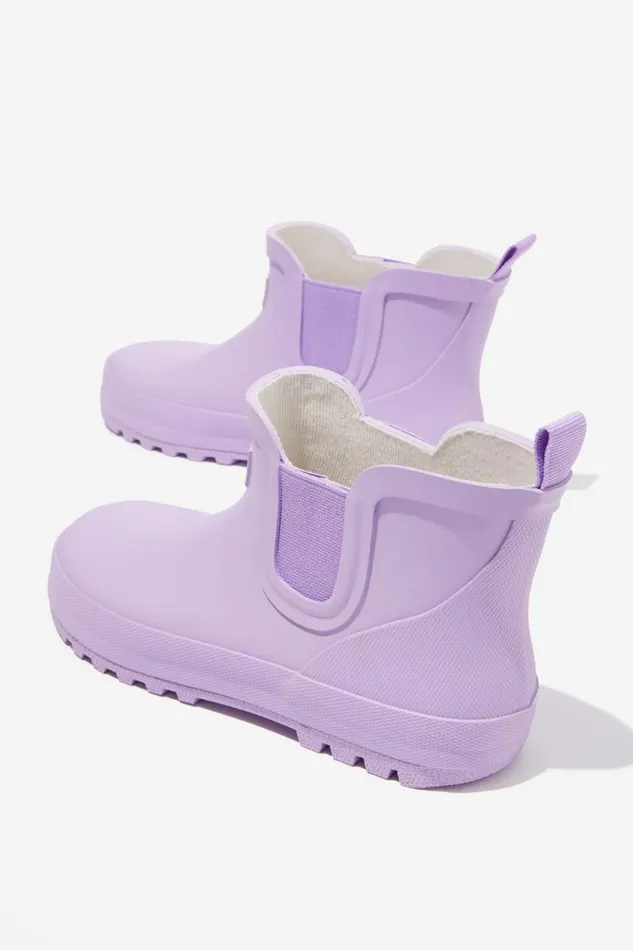 Girls 214Boys 214 Boots and Slippers Cotton On Rainy Day Gusset Boot Lavender Dreams
