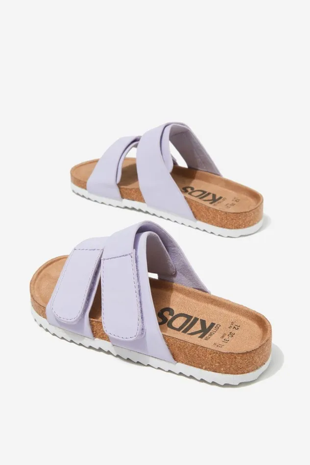 Girls 214Boys 214 Flats and Sandals Cotton On Theo Slide Lilac Drop
