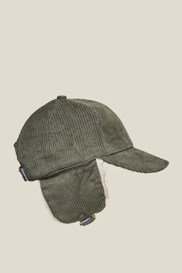 Girls 214Boys 214 Hats and Beanies Cotton On Tommy Trapper Cap Swag Green Cord Girls 214Boys 214 Hats and Beanies Cotton On Tommy Trapper Cap Swag Green Cord